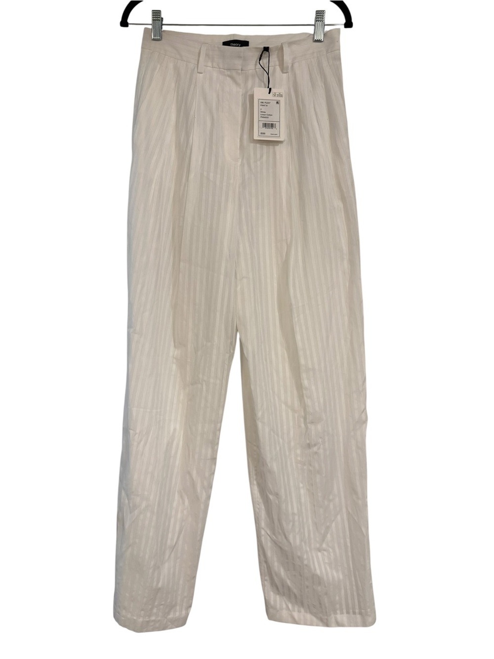Theory striped cotton-voile wide-leg pants